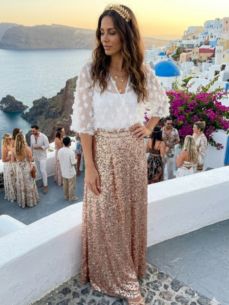 VESTIDO LENTEJUELAS PLUMAS