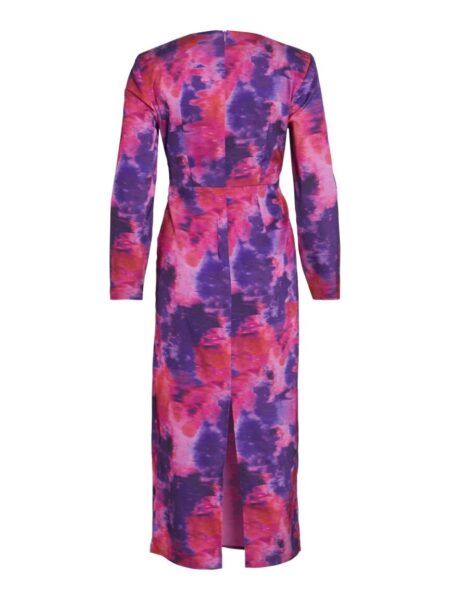 <p>- Vestido de mangas largas con largo midi. Detalle de nudo frontal, lleva los hombros acolchados. Detalle de abertura en la parte posterior cremallera invisible.</p><p>Tallas, 34 a 40.</p><p>Composición: 50% Poliéster reciclado, 50% Poliéster</p> Alabama Shop