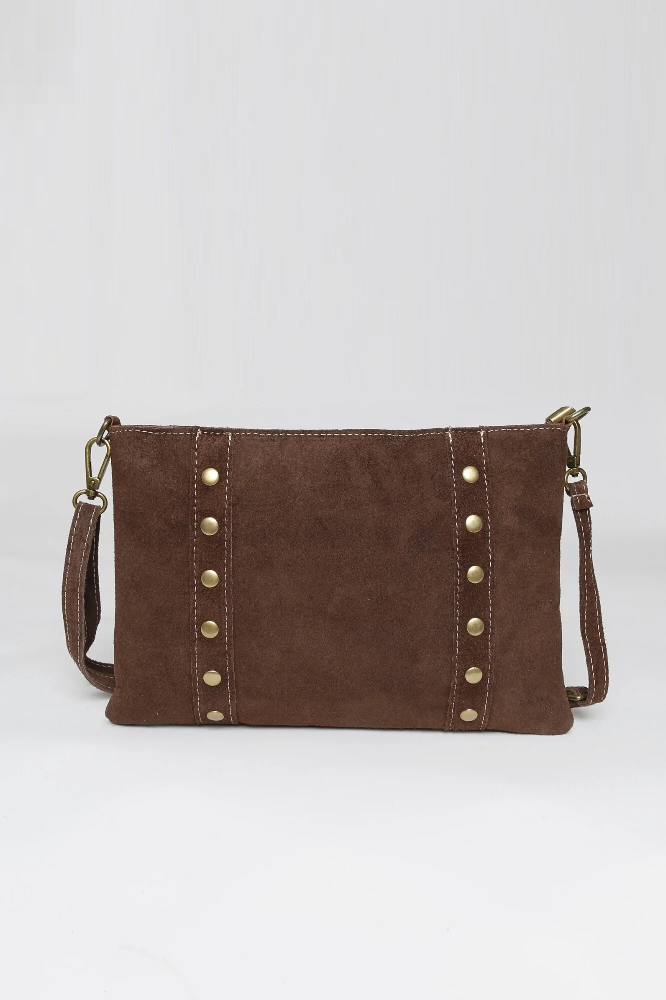 bolso piel marron