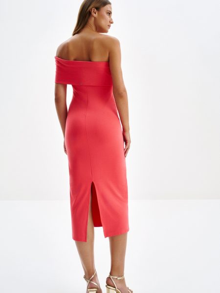Vestido Midi ajustado con escote de un solo hombro. La asimetría y la ligereza del escote asimétrico en el hombro en este vestido midi es una tendencia que llegó para quedarse, aportando sofisticación y creando looks sofisticados con un toque de sensualidad a través del modelado ajustado al cuerpo. Hecho de punto con elasticidad, tiene un ajuste increíble y se ve precioso con sandalias metalizadas. Confeccionado en Malla Visco Power, con cuerpo, con mucha elasticidad y que no marca. Modelado ajustado al cuerpo, longitud midi, cierre de cremallera invisible en el lateral y escote de un solo hombro con corte superpuesto. Composición Composición: 61% Viscosa 28% Poliéster 11% Elastano Alabama Shop