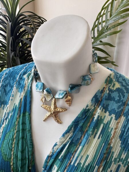 COLLAR ESTRELLA DE MAR TURQUESA