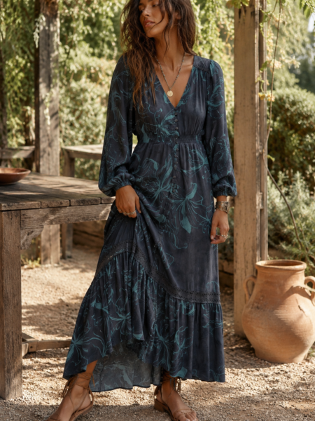 VESTIDO LARGO MIDNIGHT LILLY CARMEN Jaase