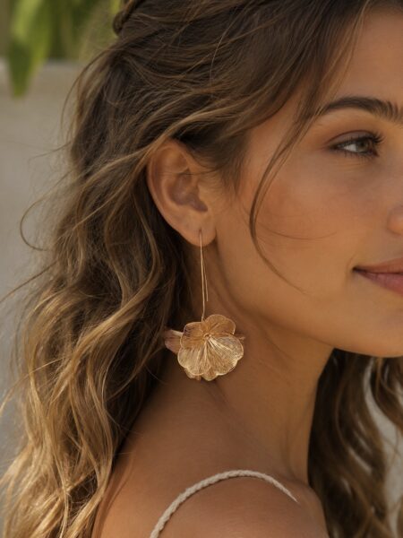 PENDIENTES FLOR AURA GOLD