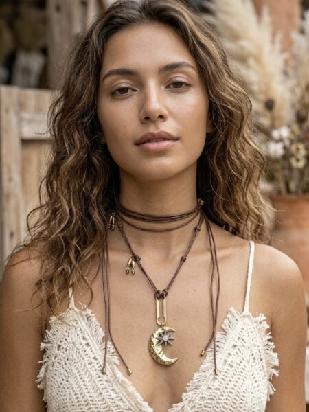 COLLAR BOHO LUNA Y ESTRELLAS