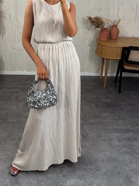 CONJUNTO FALDA LARGA Y TOP VISCOSA