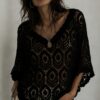 TOP CALADO CROCHET NEGRO