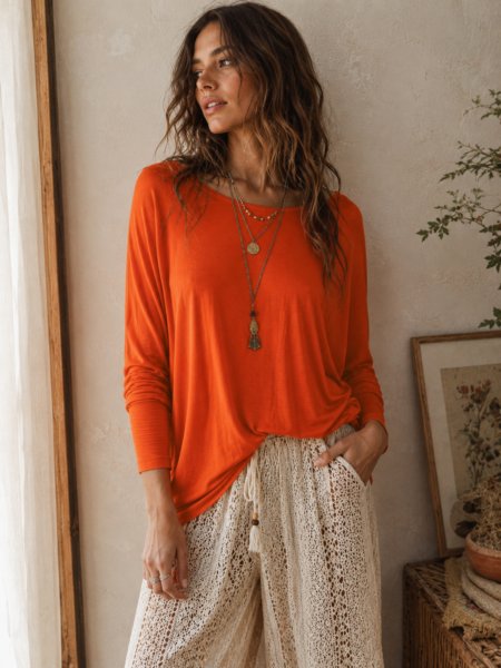 CAMISETA OVERSIZE NARANJA